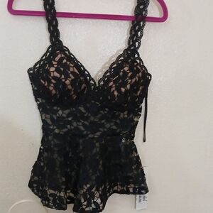 Formal Elegant Black Lace Top